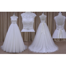 Shiny Custom Lace up Hochzeitskleid
